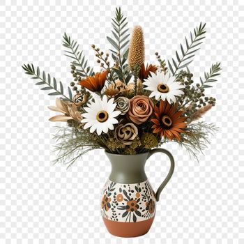 A high-resolution transparent PNG bouquet of flowers on a clear background.