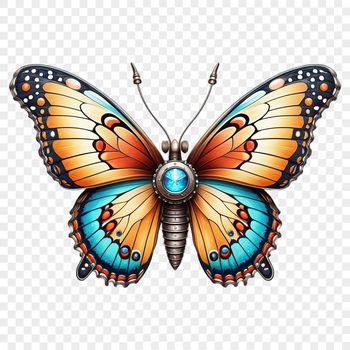 A high-resolution image of a colorful butterfly with transparent background.
