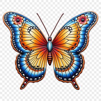 A colorful butterfly with delicate wings, suitable for print or digital use.