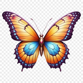 A clear background illustration of a free to download butterfly in vector format for commercial or personal use.