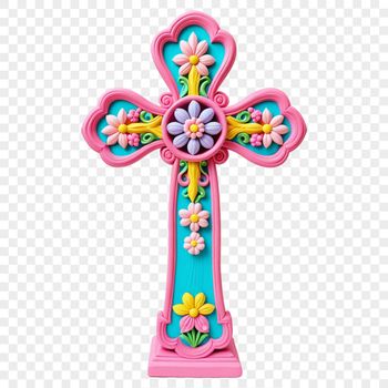 A simple high-resolution transparent crucifix icon with a clear background.