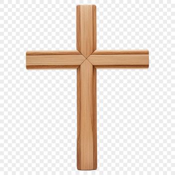 A high-resolution PNG image of a transparent crucifix with a clear background.