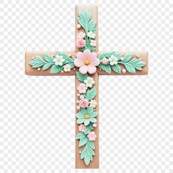 A high-resolution transparent PNG image of a simple crucifix on a clear background.