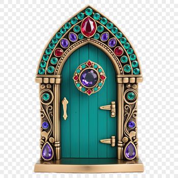 An illustration of a miniature fairy entrance with transparent edges.