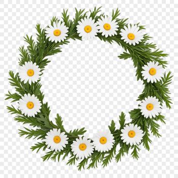 A high-resolution floral wreath with a clear background, suitable for commercial or personal use.