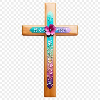 A high-resolution image of a decorative Christian symbol featuring a cross.