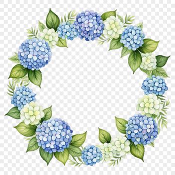 A high-resolution transparent PNG floral wreath on a clear background suitable for commercial use in various designs.