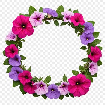 Free, downloadable flower wreath template in large PNG size suitable for commercial or personal use.