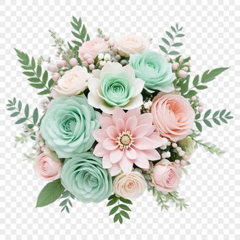 A high-resolution bouquet of flowers with clear background, perfect for commercial or personal use in various designs.