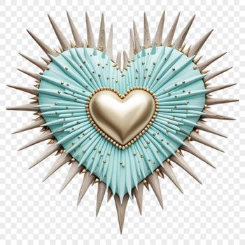 A single transparent love heart icon with a clear background.