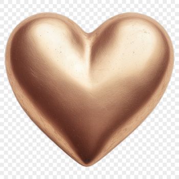 A free, high-resolution PNG image of a transparent love heart on a clear background.