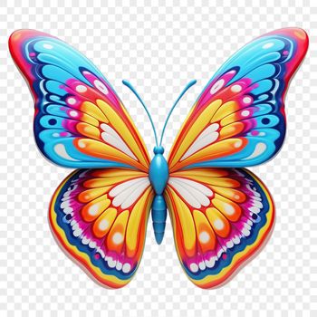 A high-resolution transparent image of a colorful insect with delicate wings, suitable for commercial and personal use.