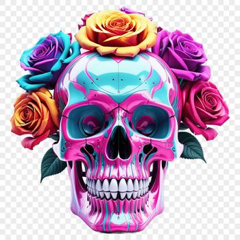 A simple skull icon with a clear background, suitable for commercial or personal use in various designs.