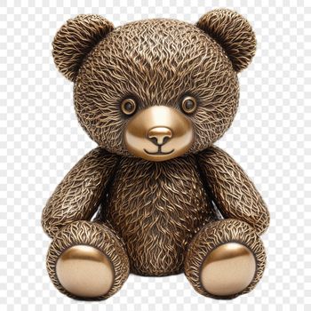 A high-resolution transparent image of a teddy bear suitable for commercial use.