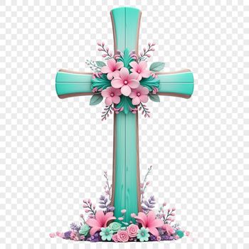 A high-resolution transparent PNG image of a crucifix with a clear background, suitable for commercial or personal use.
