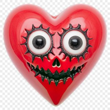 A free high-resolution transparent PNG image of a love heart icon.