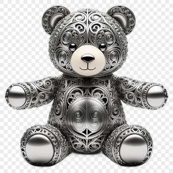 Transparent PNG file of a simple teddy bear illustration suitable for sublimation printing.