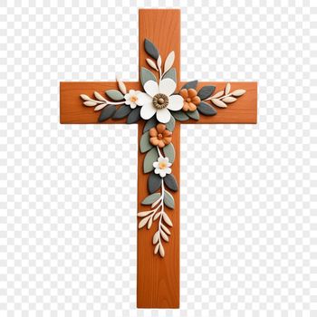 A transparent PNG image of a simple crucifix on a clear background.