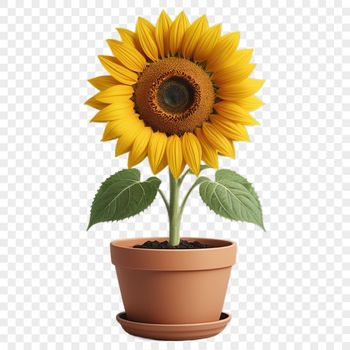 A large, bright sunflower in full bloom against a clear background.