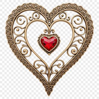 A simple, transparent vector heart illustration suitable for sublimation printing or digital designs.