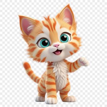 A high-resolution transparent PNG image of a cute cat face with a clear background.