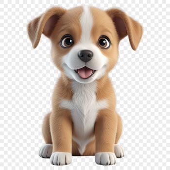 High-resolution illustration of a playful dog in a simple composition.