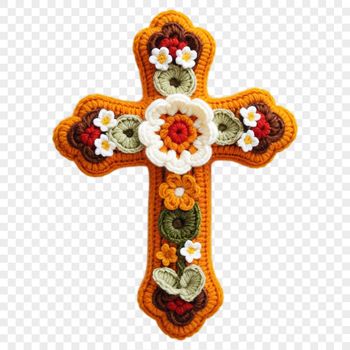 High-resolution transparent PNG image of a crucifix with clear background.