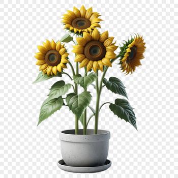 A large, high-resolution sunflower with a clear background, suitable for sublimation printing and commercial use.