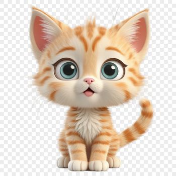 Close-up transparent image of a domestic cat's face, suitable for personal or commercial use.