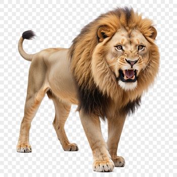 A large, majestic lion with a clear background, suitable for high-resolution printing or digital use.