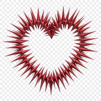 Transparent heart icon with a clear background in PNG format.