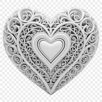 A high-resolution transparent PNG heart symbol with a clear background.