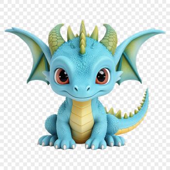 A mythical creature with scales and wings, depicted in a high-resolution transparent PNG format.