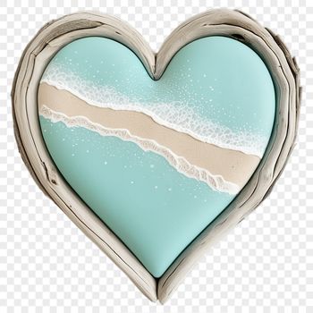 A high-resolution transparent PNG graphic of a stylized heart shape, ideal for digital designs and prints.