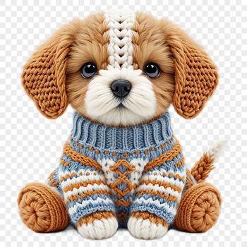 A large, transparent PNG image of a playful dog in a simple design, suitable for personal or commercial use.
