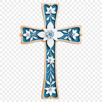 A simple transparent image of a Crucifix on a clear background for creative projects.
