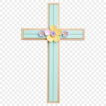 A simple transparent crucifix with a clear background, suitable for various uses such as print projects or digital designs.