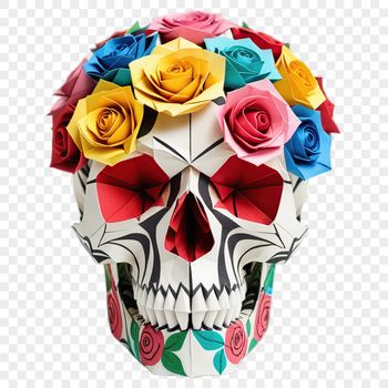 A high-resolution transparent skull with a clear background, suitable for various graphic designs and prints.