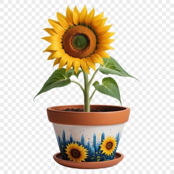 A high-resolution sunflower with a clear background, suitable for print and commercial use.