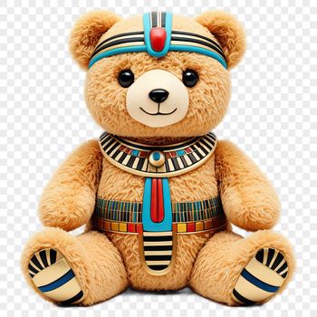 A high-resolution digital illustration of a friendly teddy bear with a transparent background.