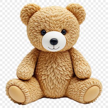 A high-resolution transparent teddy bear illustration suitable for commercial and personal projects.