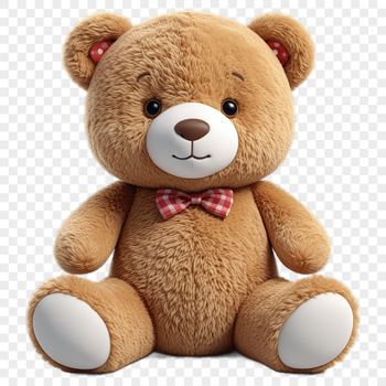 A high-resolution transparent teddy bear png with a clear background, suitable for sublimation and print quality.