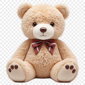 A high-resolution transparent PNG image of a cartoon teddy bear with a clear background.