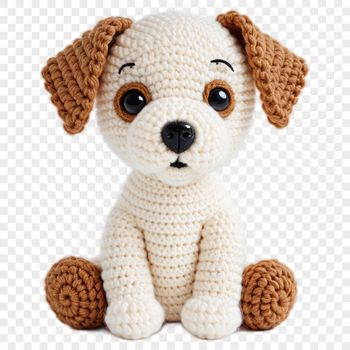 A high-resolution transparent PNG image of a cute cartoon puppy with a clear background.