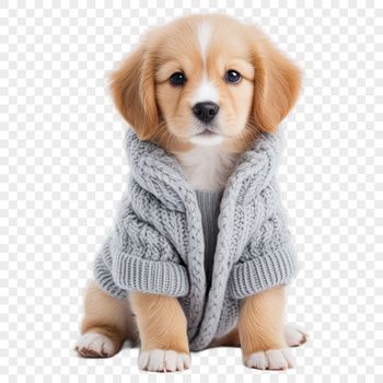 A transparent PNG image featuring a small dog with a simple design suitable for various creative projects.
