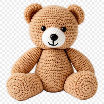 A high-resolution teddy bear illustration with a clear transparent background.
