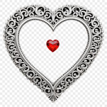 A simple heart shape with a clear background, ideal for sublimation printing and various creative projects.