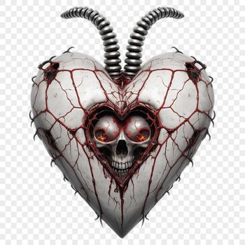 A transparent PNG heart with a clear background, ideal for graphic design and digital applications.