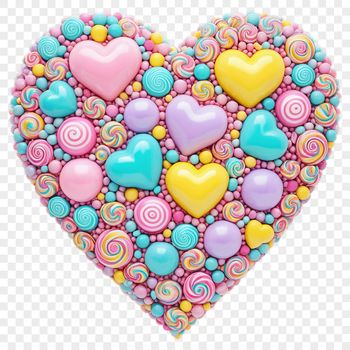 A high-resolution transparent heart symbol with a clear background, suitable for commercial and personal use.