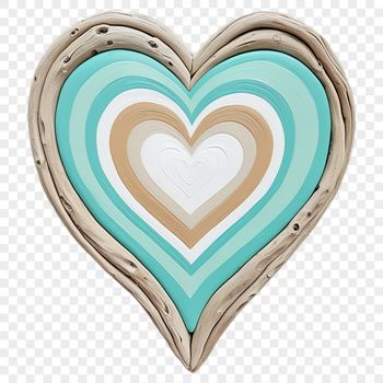 A transparent PNG image of a stylized love heart icon suitable for commercial and personal use.